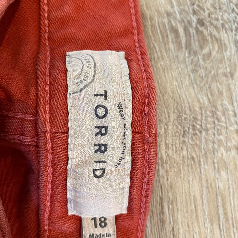 Coral colored shorts size 18